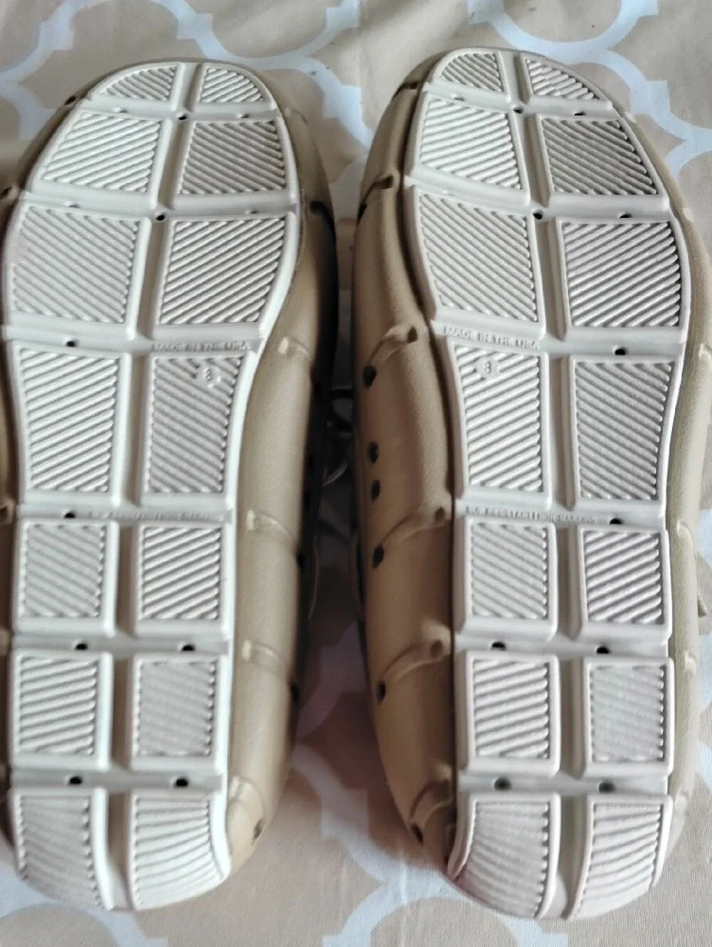 Tucket Men's Size 8 Boat Shoes Slip Resistant Non-Marking Drainage Sole Tan